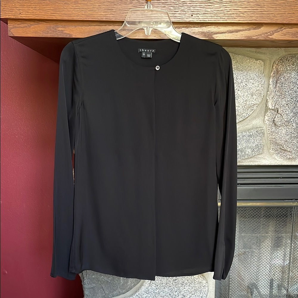Theory Women's 100% Black Long Sleeve Top